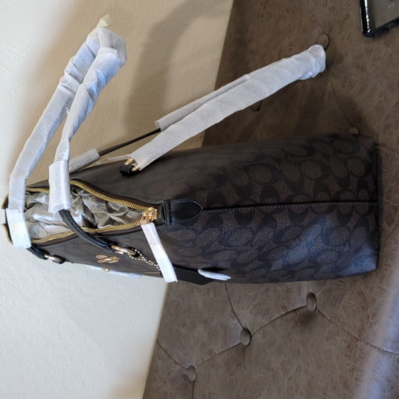 NWT Coach Purse Gallery Tote‎ Signature Canvas/brown color - Picture 11 of 14